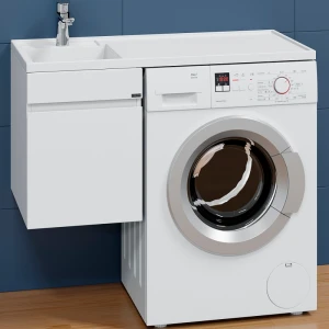 Тумба под раковину СанТа Марс 38 под стиральную машину, 1 ящик, подвесная