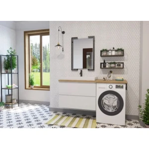 Кованая полка Эстет Malibu Luxe массив шпон дуба