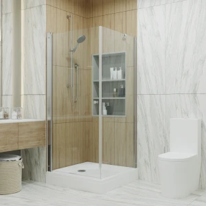 Душевой уголок Triton Форта-Хром 90х90 стекло прозрачное