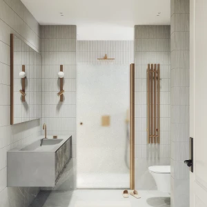 Душевая дверь в нишу Maybah Glass на монопетле 80х198 MGD-808-2 Сатин