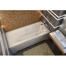 Чугунная ванна Tempra Flow 170x70 квадратные ручки
