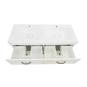 Тумба под раковину Misty Дуэт 120 с бельевой корзиной