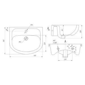 Раковина Универсал Элегия 45