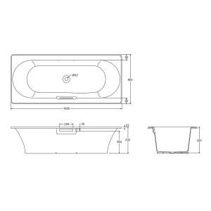 Чугунная ванна Jacob Delafon Volute 180х80 E6D900