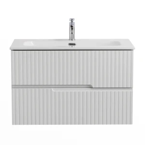 Тумба под раковину подвесная CEZARES Duet-N 80, DUET-N-800-2C-SO-FBS-P Ясень белый софт