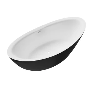 Акриловая ванна Grossman Galaxy GR-1402MB 180х85 черная/белая матовая