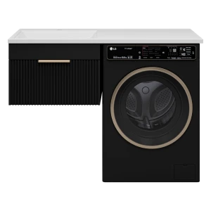 Тумба под раковину Brevita Enfida 60 под стиральную машину подвесная (черная)