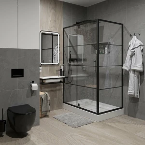 Душевое ограждение Niagara Nova NG-0220-08ВLACK 120х80