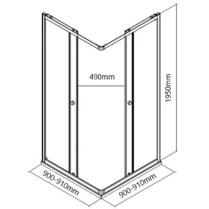 Душевой уголок Maybah Glass 90х90 MGY-1323-5 Прозрачный