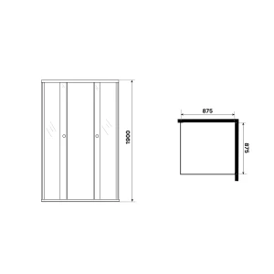 Душевое ограждение Niagara Eco NG-1009-14QT 90х90