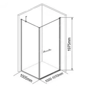 Душевой уголок Maybah Glass на монопетле 100х100 MGY-1345-5 Прозрачный