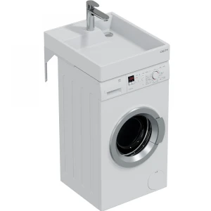 Раковина Санта Юпитер мини 50 над стиральной машиной, с кронштейнами