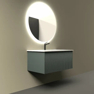 Тумба под раковину La Fenice TERRA Grigio 80 серо-зелёная