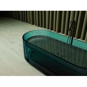 Прозрачная ванна ABBER Kristall AT9708Aquamarin 170х75 бирюзовая