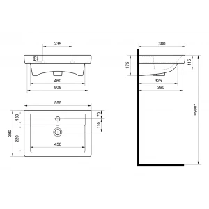 Раковина Santek Тигода 55 мини
