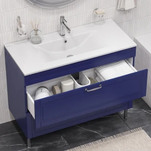 Тумба с раковиной IDDIS Oxford 80 напольная, синий OXF80N0i95K