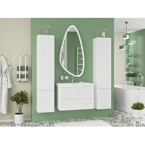 Тумба под раковину Brevita Victory 80 подвесная (белая)