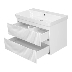 Тумба под раковину Brevita Victory 80 подвесная (белая)
