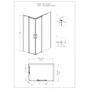 Душевой уголок Grossman Galaxy GR-3120R 120х80