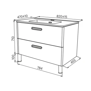 Тумба с раковиной Iddis Brick 80 белая BRI80WFi95K
