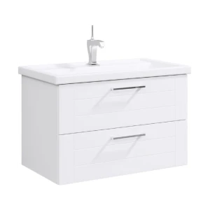 Подвесная тумба под раковину Aqwella Manchester 80, белый глянец