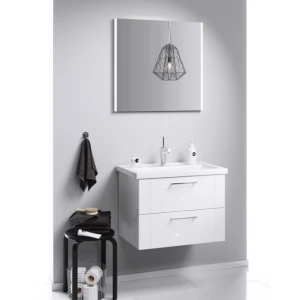 Подвесная тумба под раковину Aqwella Manchester 80, белый глянец