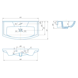 Раковина Kirovit Элеганс 85