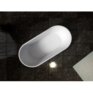 Ванна из искусственного камня ABBER Stein AS9650 170х80 белая матовая