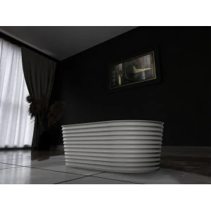 Ванна из искусственного камня ABBER Stein AS9650 170х80 белая матовая