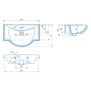 Раковина Kirovit Классик 65