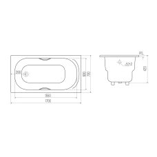 Чугунная ванна GOLDMAN Loft 170х70