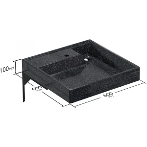 Раковина СанТа Юпитер 60 над стиральной машиной 900141, с кронштейнами, млечный путь