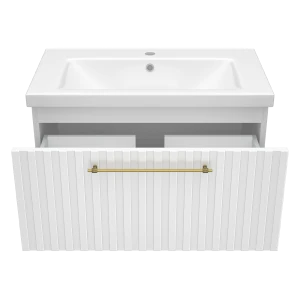 Тумба под раковину Brevita Alicante 80 подвесная (белая)