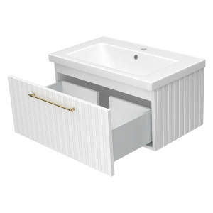 Тумба под раковину Brevita Alicante 80 подвесная (белая)