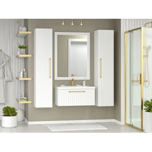 Тумба под раковину Brevita Alicante 80 подвесная (белая)