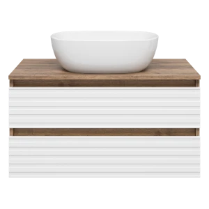 Тумба под раковину Brevita Dakota 80 подвесная (белая)