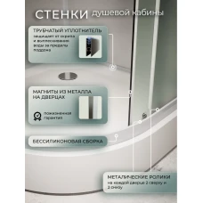 Душевая кабина Frank F409 М White 90x90 стекло матовое