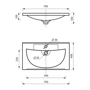 Раковина Misty EVVA 70