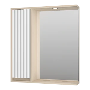 Зеркальный шкаф Brevita Balaton 75 левый (белый, бежевый)