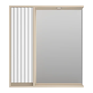 Зеркальный шкаф Brevita Balaton 75 левый (белый, бежевый)