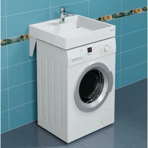 Раковина СанТа Юпитер 60 над стиральной машиной 900130, с кронштейнами