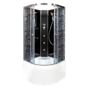 Душевая кабина AvaCan BM 4510 N black без крыши с гидромассажем 100x100