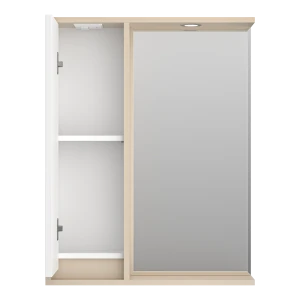 Зеркальный шкаф Brevita Balaton 65 левый (белый, бежевый)