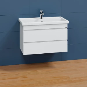 Тумба под раковину СанТа Марс 80 с 2 ящиками, подвесная