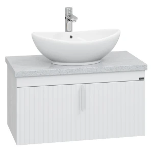 Тумба под раковину СанТа Юпитер 80 светлая, с 2 ящиками, подвесная