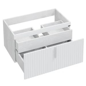 Тумба под раковину СанТа Юпитер 80 светлая, с 2 ящиками, подвесная