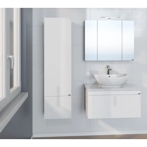 Тумба под раковину СанТа Юпитер 80 светлая, с 2 ящиками, подвесная