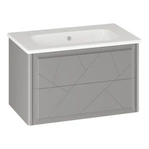Тумба под раковину Opadiris Луиджи 80 подвесная, цвет серый матовый