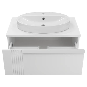 Тумба под раковину Brevita Savoy 80 подвесная (белая)