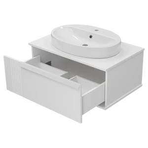 Тумба под раковину Brevita Savoy 80 подвесная (белая)